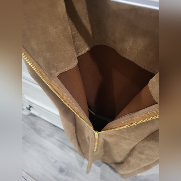 Calvin Klein Suede-Look Mini Dress in Brown - Picture 3 of 3